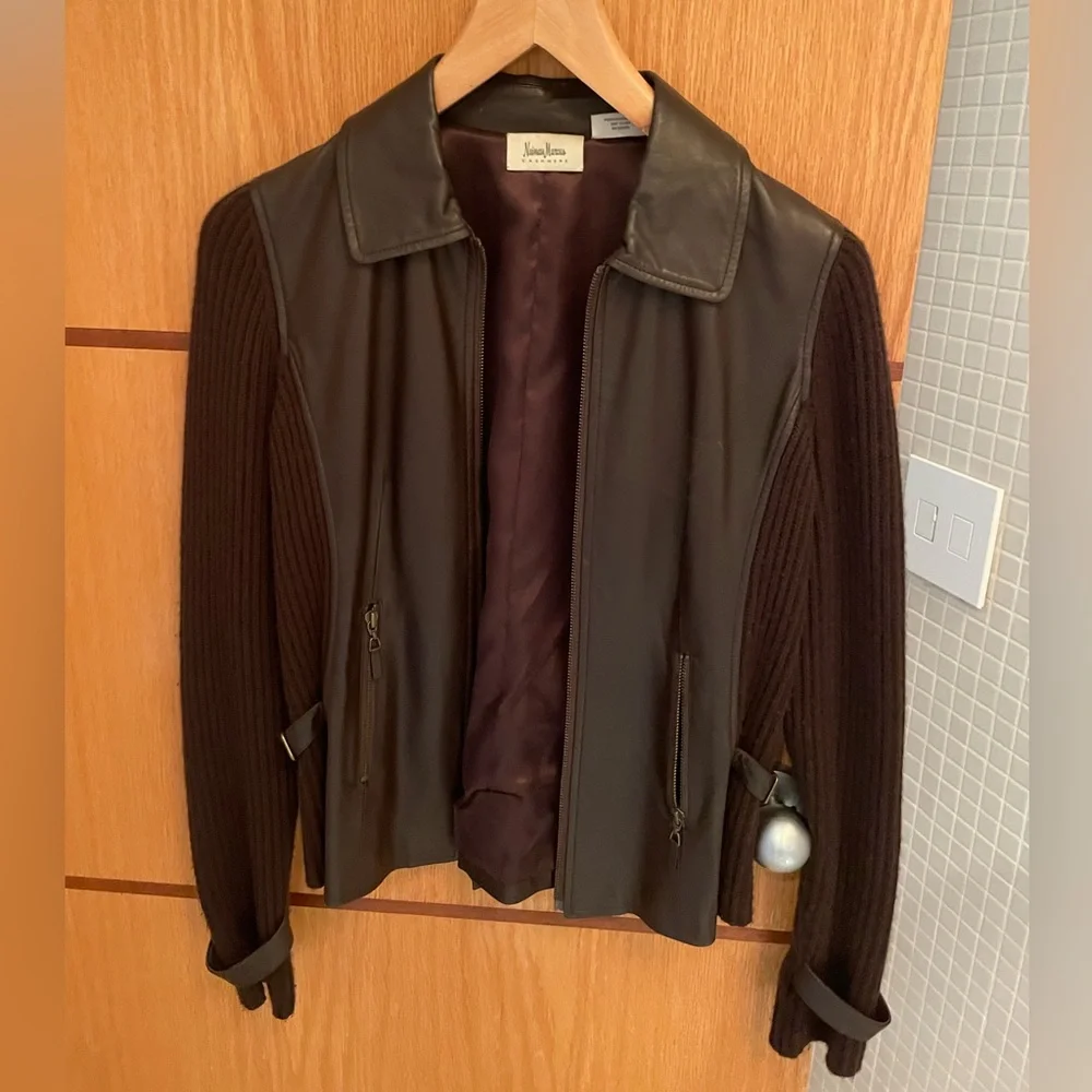 Cashmere & Leather Jacket - Picture 1 of 10